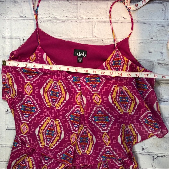 Deb Pink Print Maxi Sundress Size Large - Picture 5 of 12